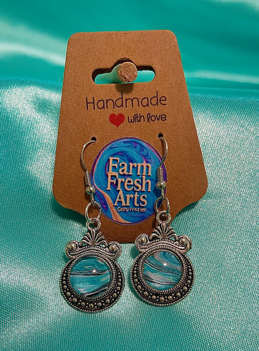 Blues & Black Earrings